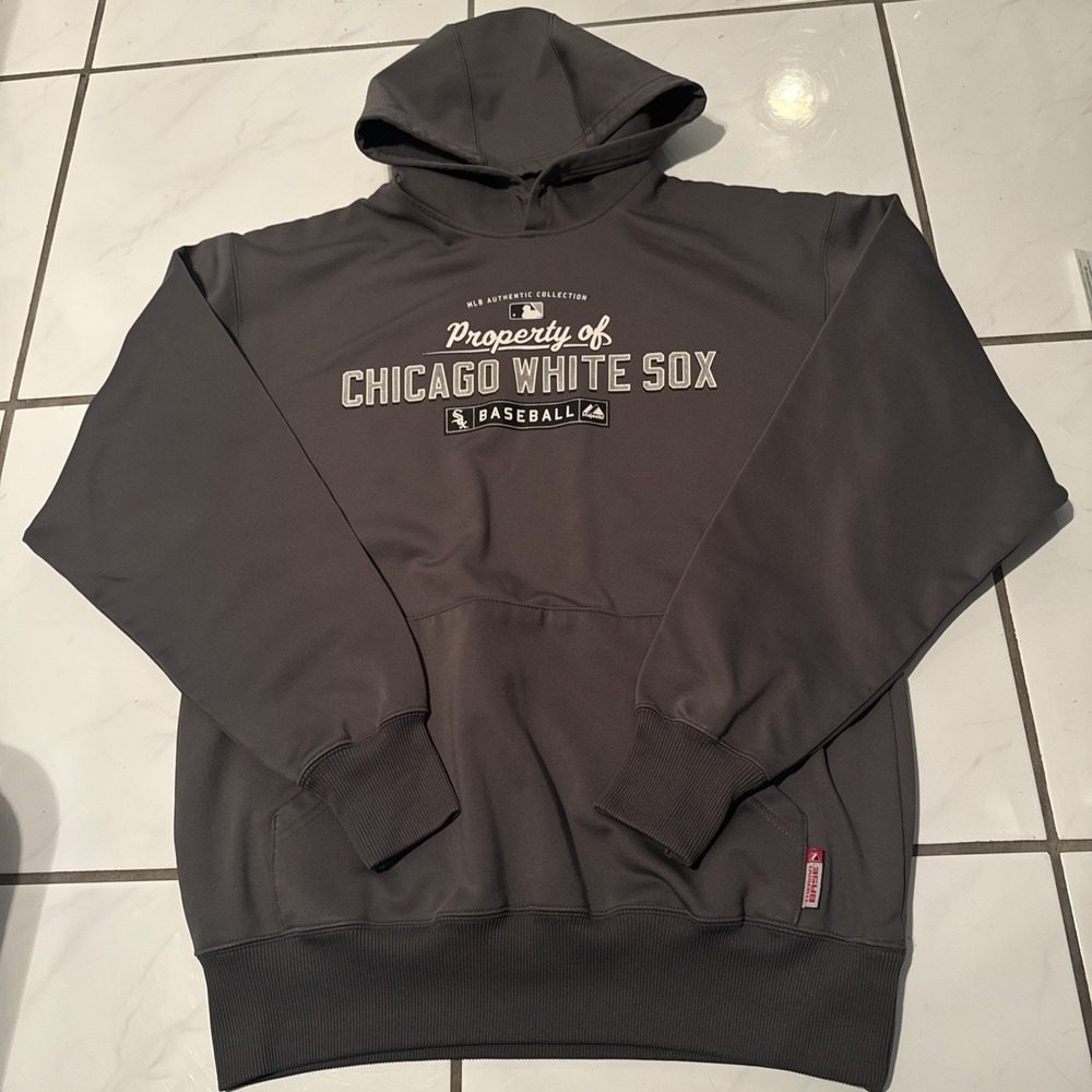 Majestic Authentic Therma-Base Sweatshirt Hoodie Chicago White Sox M 22x29